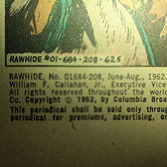 Rare Vintage "Rawhide" Comic Published in June of 1962 - Picture 2 of 6